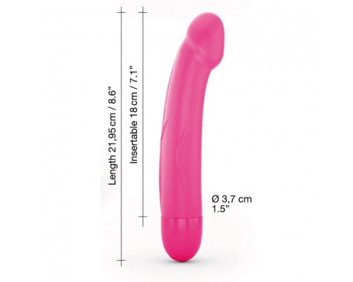 Вібратор Dorcel Real Vibration M Magenta 2.0, діаметр 3,7см, перезаряджається, для точки G