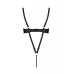 Боді з екошкіри CELINE BODY black 6XL/7XL — Passion: з доступом, відкритий