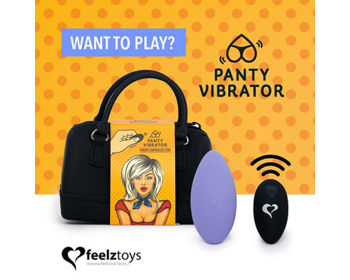 Вібратор в трусики FeelzToys Panty Vibrator Purple з пультом дистанційного керування, 6 режимів