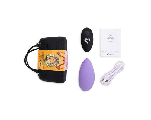 Вібратор в трусики FeelzToys Panty Vibrator Purple з пультом дистанційного керування, 6 режимів