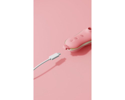 Набір 2в1 Zalo — UNICORN Pink, віброяйце + вакуумний стимулятор