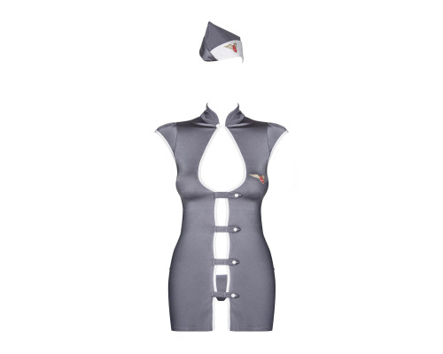 Obsessive Stewardess 3 pcs costume grey S/M