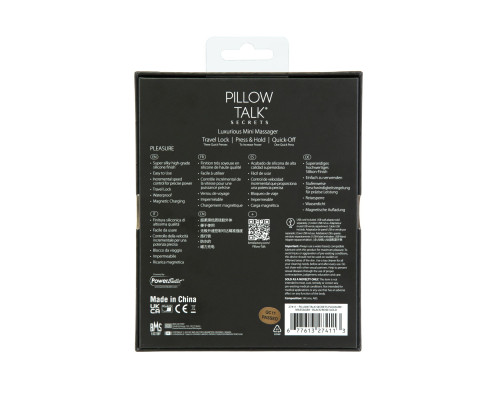 Вібромасажер Pillow Talk Secrets - Pleasure - Clitoral Vibrator Wand - Black