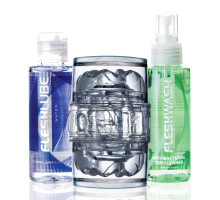 Мастурбатор Fleshlight Quickshot Vantage Value Pack: змазка і засіб для чищення