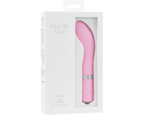 Розкішний вібратор Pillow Talk - Sassy Pink з кристалом Сваровські для точки G, подарункова упаковка