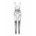 Ажурный бодистокинг с интимными вырезами Passion BS076 white