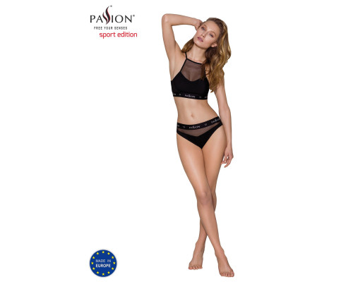 Трусики з прозорою вставкою Passion PS006 PANTIES black, size M