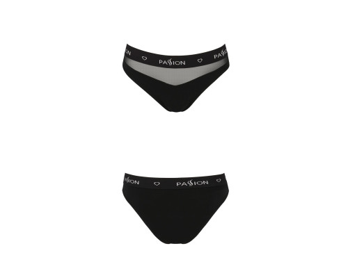 Трусики з прозорою вставкою Passion PS006 PANTIES black, size M