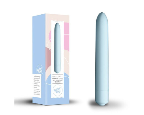 Міні-вібратор SugarBoo Sugar Blue, 10 рівнів інтенсивності