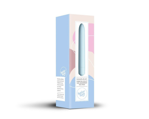 Міні-вібратор SugarBoo Sugar Blue, 10 рівнів інтенсивності