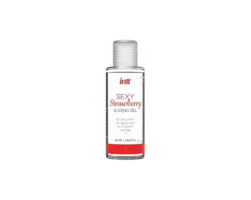 Трусики з перлинним кільцем і полуничним лубрикантом Intt BRAZILIAN PANTY RED