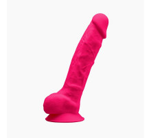 Фалоімітатор SilexD Vetus Pink (MODEL 1 size 8in), двошаровий, силікон + Silexpan, діаметр 4,2см