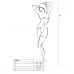 Бодистокинг Passion BS046 white, комбинезон с имитацией чулок