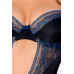 Корсет с пажами GISELE CORSET black L/XL - Passion Exclusive, трусики