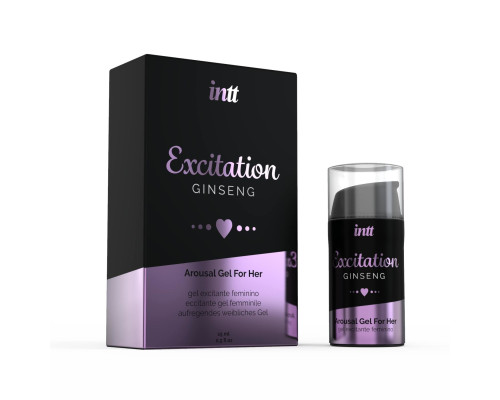 Хвилюючий гель Intt Excitation (15 мл) з екстрактом женьшеню, з ефектом вібрації