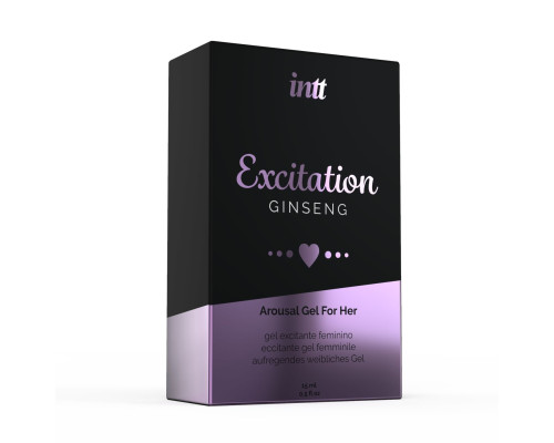 Хвилюючий гель Intt Excitation (15 мл) з екстрактом женьшеню, з ефектом вібрації