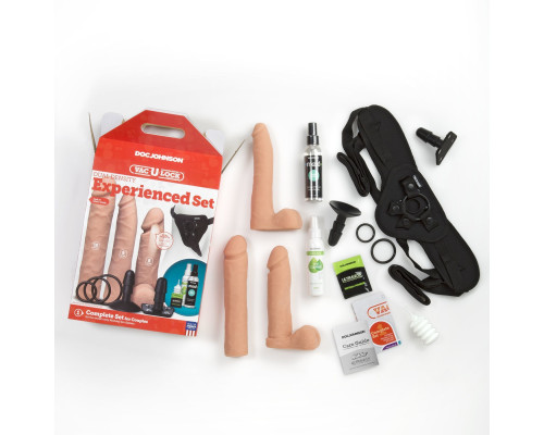 Набір для страпону Doc Johnson Vac-U-Lock Dual Density Experienced Set (м'ята упаковка)