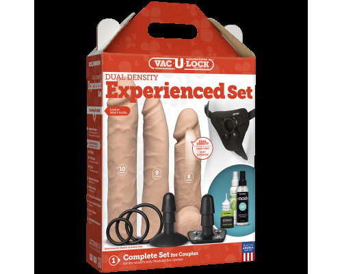 Набір для страпону Doc Johnson Vac-U-Lock Dual Density Experienced Set (м'ята упаковка)