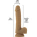 Гнучкий фалоімітатор ADDICTION - ANDREW 8″ Silicone Dong - Caramel, віброкуля в подарунок