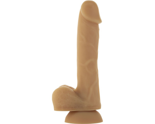 Гнучкий фалоімітатор ADDICTION - ANDREW 8″ Silicone Dong - Caramel, віброкуля в подарунок