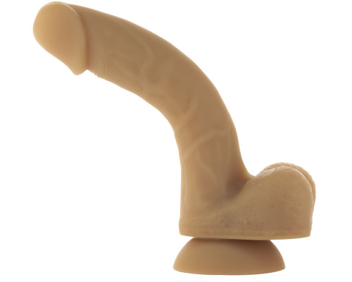 Гнучкий фалоімітатор ADDICTION - ANDREW 8″ Silicone Dong - Caramel, віброкуля в подарунок