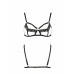 Бюстгальтер-стрепи з мереживом Solon Bra black XXL/XXXL — Passion Exclusive: трусики в комплекті