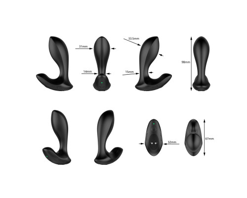 Анальная пробка Nexus DUO Remote Control Beginner Butt Plug Small - Black