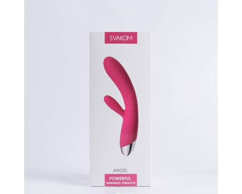 Інтелектуальний вібратор кролик із підігрівом Svakom Angel Plum Red