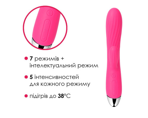 Інтелектуальний вібратор кролик із підігрівом Svakom Angel Plum Red