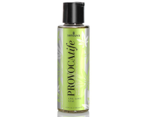 Массажное масло Sensuva: Provocatife Hemp Oil Infused Massage (125 мл) с феромонами и маслом конопли