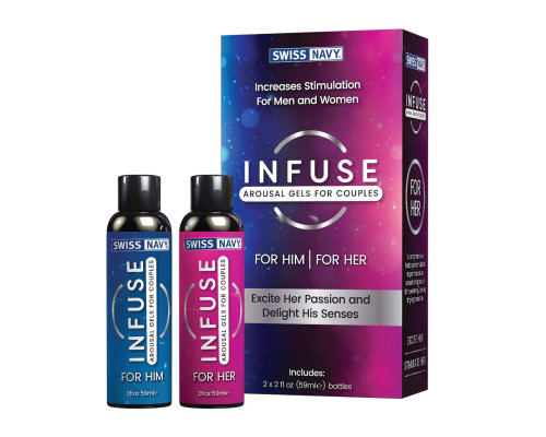 Збуджуючі гелі для пар Swiss Navy Infuse Arousal Gels for Couples 2 х 59 мл