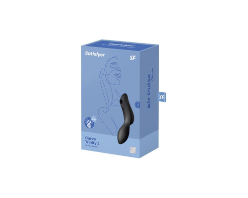 Вакуумний стимулятор із вібрацією Satisfyer Curvy Trinity 2 Black