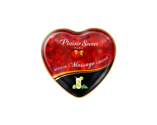 Масажна свічка серце Plaisirs Secrets Mojito (35 мл)