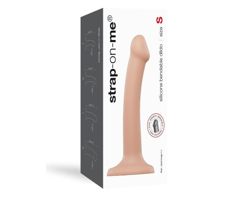 Насадка для страпона Strap-On-Me Dual Density Dildo Flesh S, диаметр 2,7см, двухслойная, гибкая