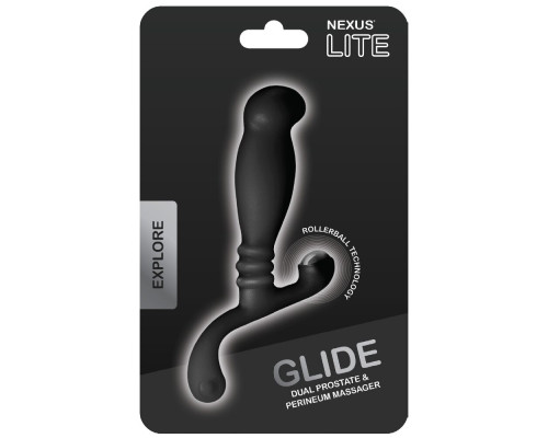 Масажер простати Nexus Glide Black для новачків, ультрастимулюючий, з масажером промежини