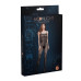 Бодістокінг Moonlight Model 02 Black, імітація корсета та панчохи на ажурній резинці