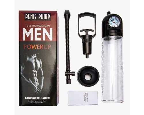 Вакуумная помпа Men Powerup со стрелочным манометром и ручным насосом