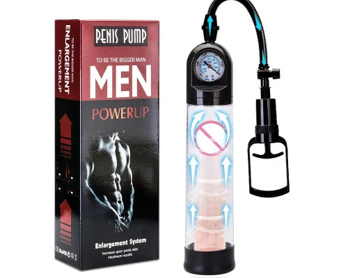 Вакуумная помпа Men Powerup со стрелочным манометром и ручным насосом