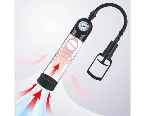 Вакуумная помпа Men Powerup со стрелочным манометром и ручным насосом