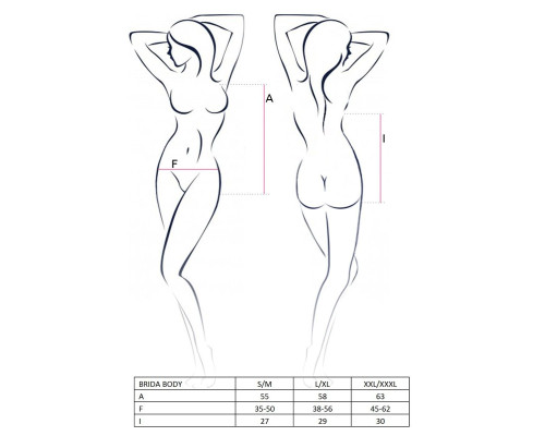 Боді BRIDA BODY black L/XL - Passion Exclusive