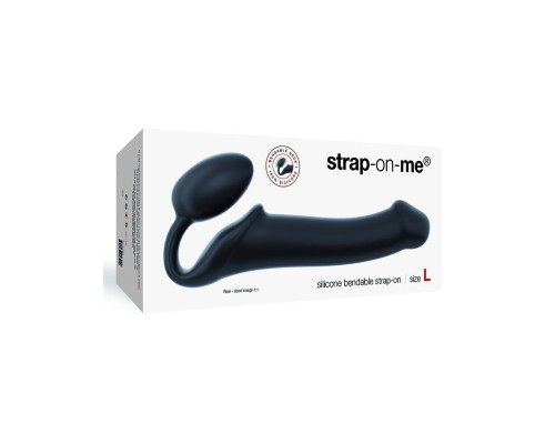 Безремневой страпон Strap-On-Me Black XL, полностью регулируемый, диаметр 4,5см