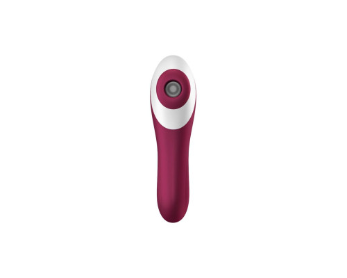 Вакуумний стимулятор із вібрацією Satisfyer Dual Crush Wine Red
