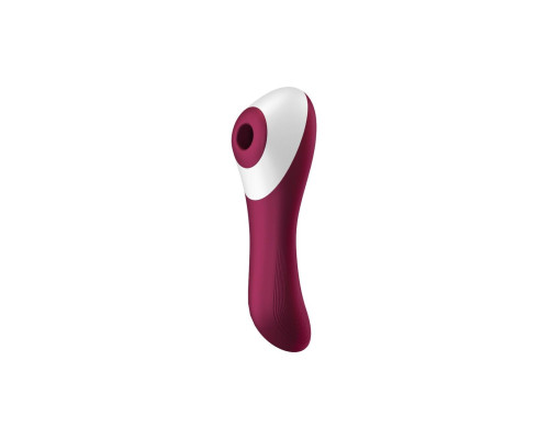 Вакуумний стимулятор із вібрацією Satisfyer Dual Crush Wine Red
