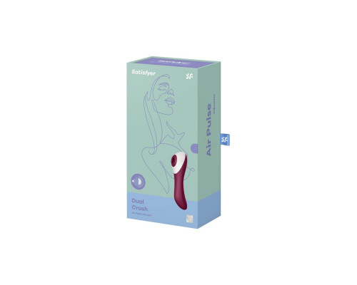 Вакуумний стимулятор із вібрацією Satisfyer Dual Crush Wine Red