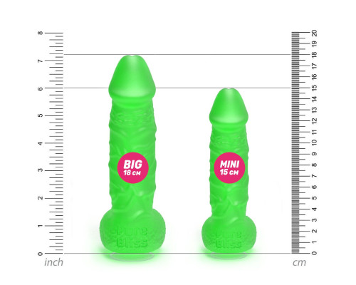 Крафтове мило-член із присоскою Pure Bliss BIG Green, натуральне