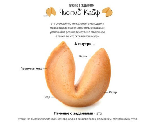 Печиво з завданнями 18+ "Чистий Кайф" (7 шт)