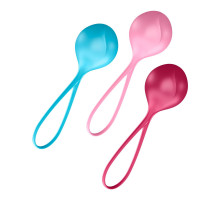Вагінальні кульки Satisfyer Strengthening Balls (3шт), діаметр 3,8см, вага 62-82-98гр, монолітні