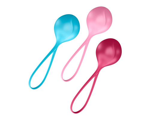 Вагінальні кульки Satisfyer Strengthening Balls (3шт), діаметр 3,8см, вага 62-82-98гр, монолітні