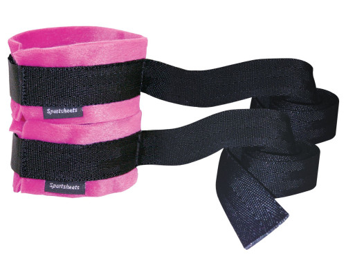 Наручники Sportsheets Kinky Pinky Cuffs тканевые, с лентами для фиксации
