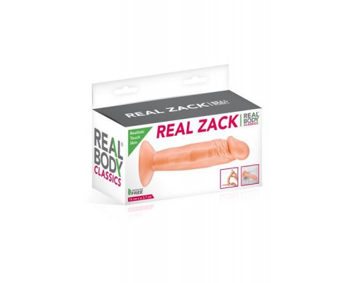 Фалоімітатор Real Body — Real Zack Flesh, TPE, діаметр 3,7 см